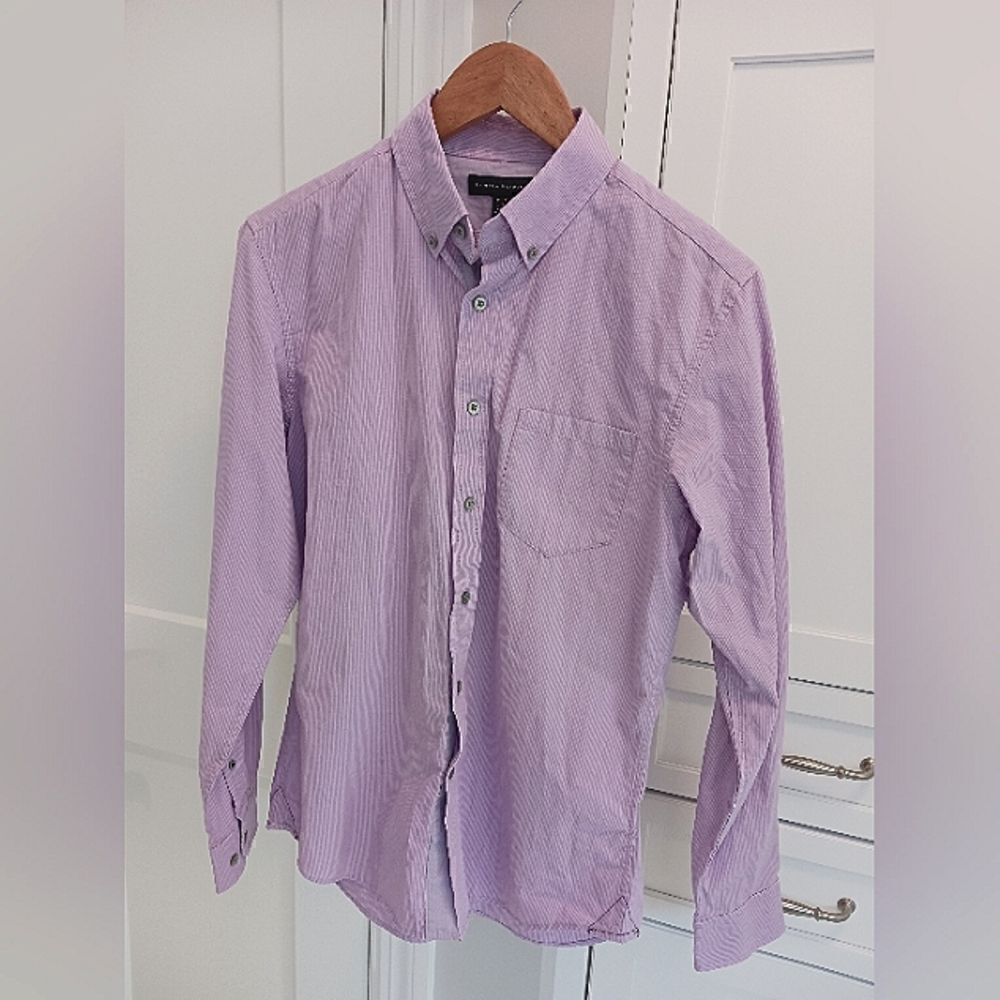 Mens Banana Republic Button Down Shirt Cotton Striped